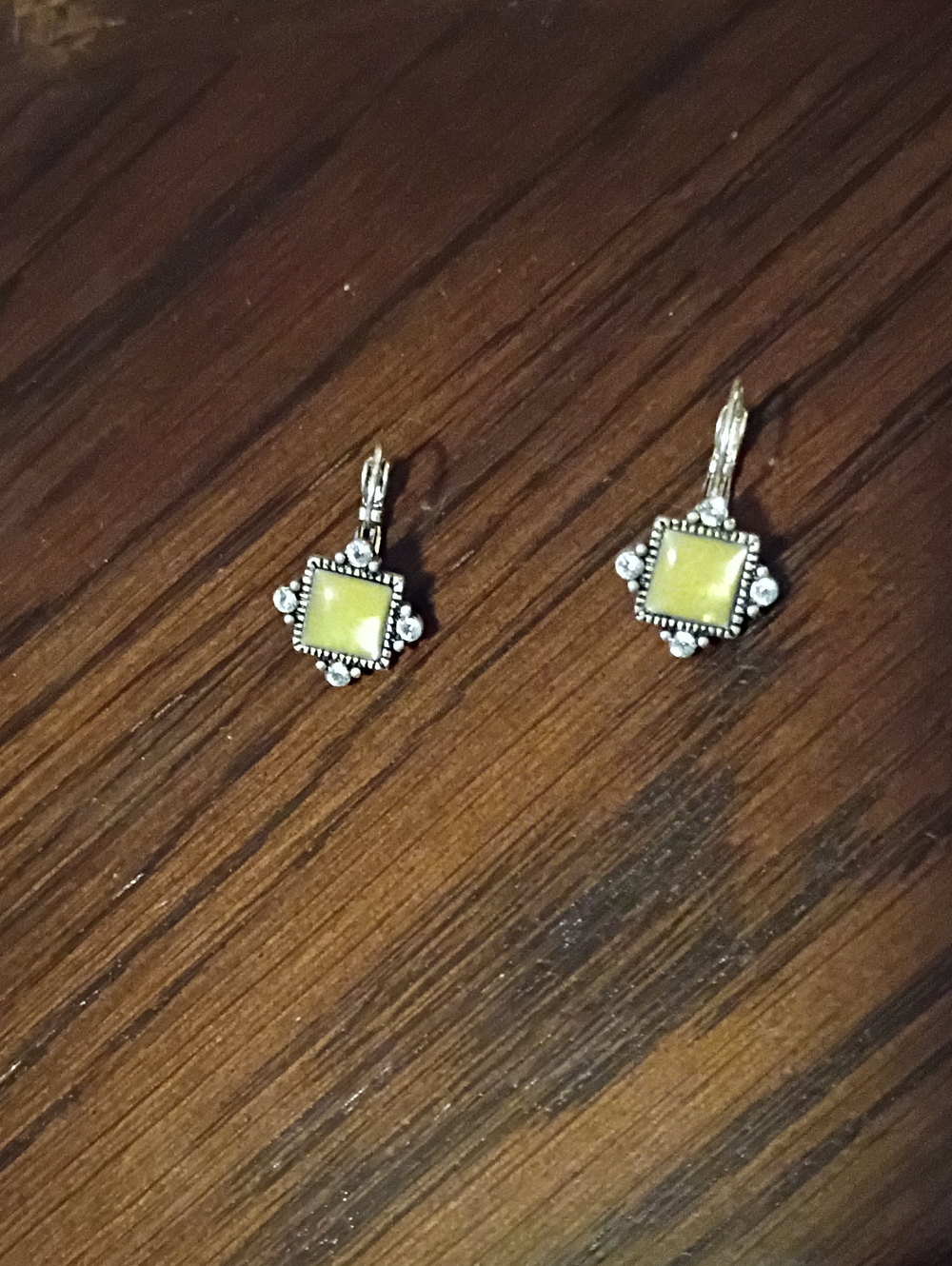 Jade Moissanite Silver Earrings
